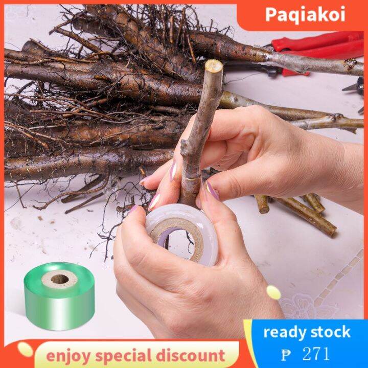 Paqiakoi 2 Rolls Stretch Grafting Film Tape Trees Fruit Wax Pvc Garden