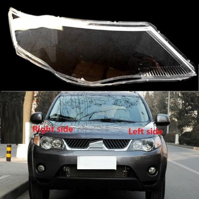 เลนส์ Lampu Depan Mobil สำหรับมิตซูบิชิ Outlander EX 2007-2009ฝาครอบเคสใสกระจกไฟหน้าแทนที่โคมไฟเดิม