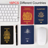 16Pcs Notebook Different Countries Passport Prop Creative Gift Filming Simulation Stationery for School Supplies Journal