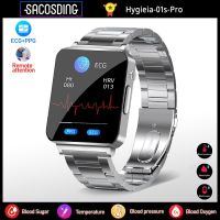 Hygieia-01s-Pro น้ำตาลในเลือดแบบไม่แพร่กระจาย ECG + PPG สมาร์ทวอท์ชผู้ชายอัตราการเต้นหัวใจออกซิเจนในเลือดนาฬิกาอัจฉริยะผู้หญิง VernaAbig