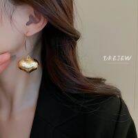 DREJEW Love Earhook ต่างหูแฟชั่นฝรั่งเศสอารมณ์สูงต่างหูเม็ดกลม Ins