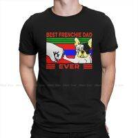 Mens T-Shirts Best Frenchie Dad Ever  Unique 100% Cotton Tees French Bulldog Pet Dog Lover T Shirts Crew Neck Clothes 4XL 5XL 6XL