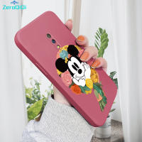 ZeroQiQi เคสโทรศัพท์สำหรับ Realme X Realme XT เคสมิกกี้เมาส์ลายการ์ตูนเคสโทรศัพท์ปลอกซิลิโคนของเหลวทรงสี่เหลี่ยมดั้งเดิมคลุมทั้งหมดกล้องเคสป้องกันทนแรงกระแทก