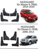 4 Pcs สำหรับ Nissan X-Trail T30 T31 T32 2006-2019ด้านหน้าด้านหลังกันชนรถชายบังโคลน Splash Flap Mudguards อุปกรณ์เสริมรถยนต์