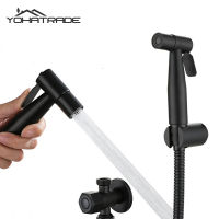 Black escopic Tube Portable Bidet Sprayer Stainless Steel Toilet Bidet Faucet Cold Bathroom Valve Jet Set Enema Shower fo Ass