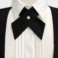 Crisscross bow tie fashionsolid color  detachable collar jk Apparel Accessories Nails Screws Fasteners