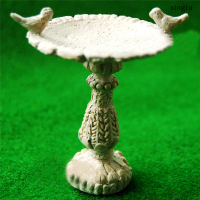 ?[xingtu] 1:12ตุ๊กตาบ้าน Miniature Fairy Garden เฟอร์นิเจอร์เรซิ่น BIRD bath Fountain Decor