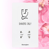 Hot 1Pc อิเล็กทรอนิกส์ประเภท220V เครื่องโกนหนวด Socket Beard Shaver Power Wall Socket สำหรับโรงแรม Bathroom
