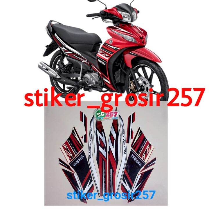 STIKER STRIPING LIS POLET BODY YAMAHA JUPITER Z1 2016 HITAM MERAH