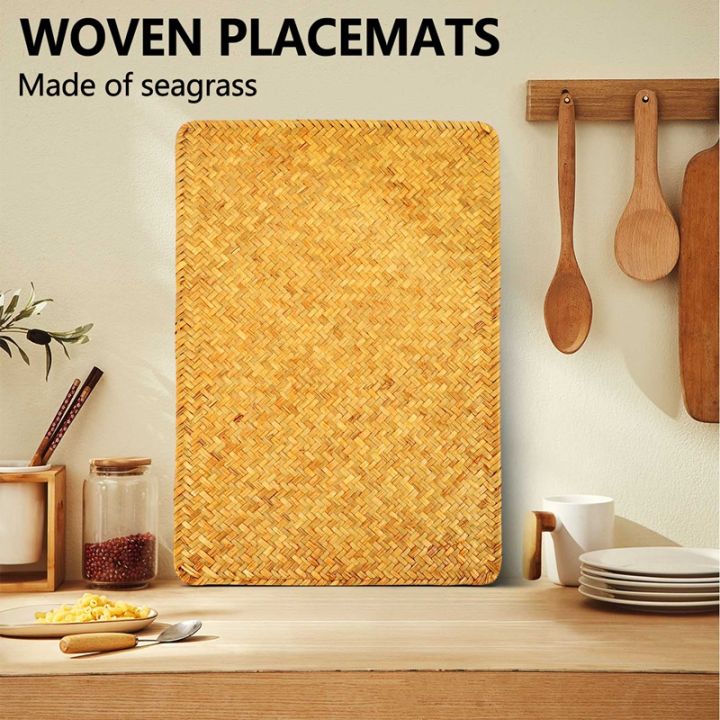 pack-of-3-natural-seagrass-place-mat-17-7inch-x-12inch-hand-woven-rectangular-rattan-placemats