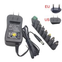 hot【DT】 36W 4.5V 5V 6V 7.5V 9V 12V Adjustable Charger Supply for led light strip