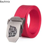 Bauhinia130CM Transformers Automatic Buckle Thickened Nylon Belt Young Students Casual And Durable Canvas Belt