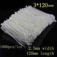 【cw】 1000pcs/lot Plastic Tie 3x120mm 2.5mm Wide Wire Harness Fixed Pedestal Strangle Buckle