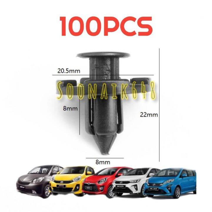 100PCS Myvi Viva Alza Axia Bezza Toyota Avanza Bumper Fender Under