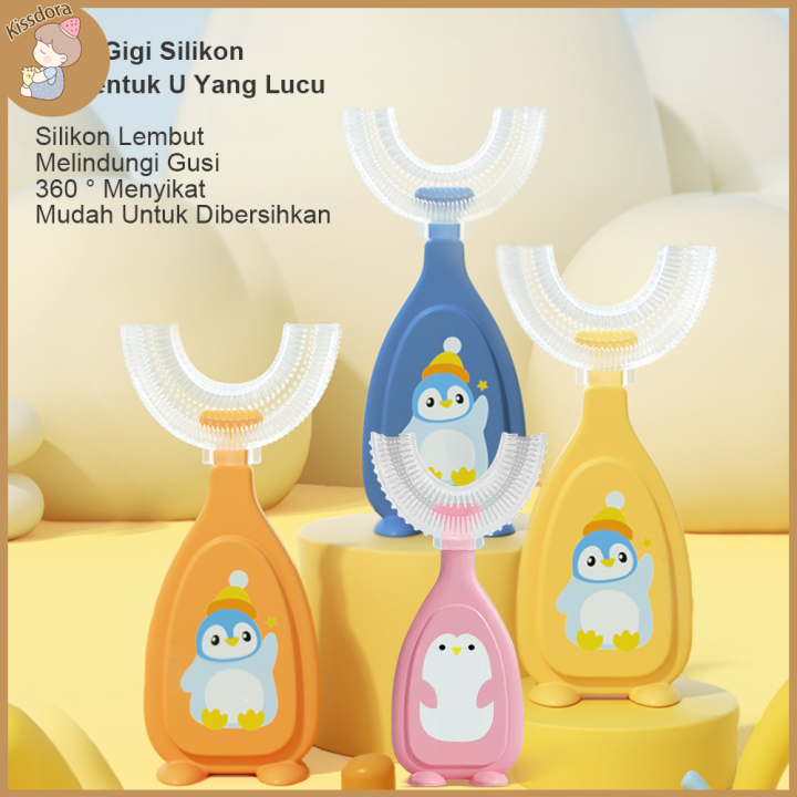 Kissbaby Children's Ushaped toothbrush for kids 1 to 2 years old tooth