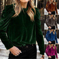 ผู้หญิงเสื้อคอเต่า Elegant หนาอบอุ่นฤดูหนาวกำมะหยี่หญิง Pullovers แขนยาว Lady Officce สุภาพสตรี Clothes