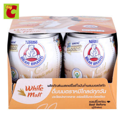 ตราหมี โกลด์ ผลิตภัณฑ์นมสเตอริไลส์ไขมันต่ำผสมมอลต์สกัด 140 มล. แพ็ค 4