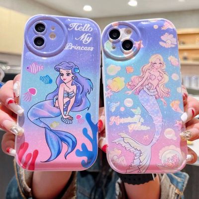 Disney Princess Mermaid Ariel&nbsp;Phone Case For iPhone 14 Pro Max 13 Pro Max 12 Pro Max Soft Silicone Phone Back Cover for iPhone 13 Mini 12 Mini  11 Pro Max XR XS Max 6 6 7 8 Plus Back Shell