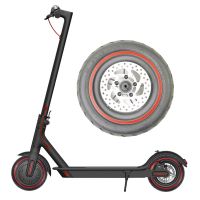 Electric Scooter 8.5 Inch Inflatale Rear Wheel Tire Aluminum Alloy Wheel Hub 110Mm Brake Disk Set for M365 / 1S