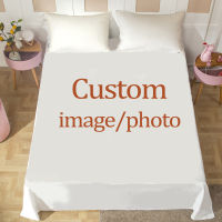 Customized LOGO Photo Cartoon Flat Sheets Soft Bedding Sheet Anime Bed Sheet for Queen King Size Kids Gift Bed Cover