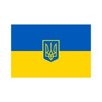 60x90cm 90x150cm Blue Yellow Ua Ukr National Emblem of Ukraine Flag For Decoration