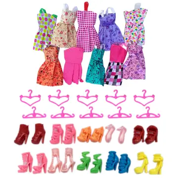 Doll Accessories for Barbie Doll Shoes Boots Mini Dress Handbags