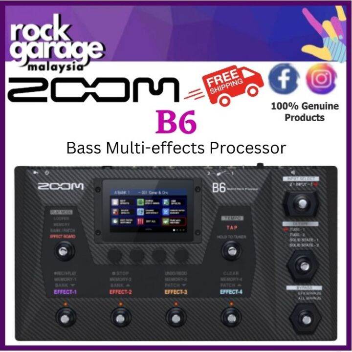 Zoom B6 Bass MultiEffects Processor Lazada
