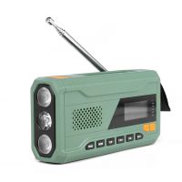 DAB/FM Bluetooth Radio Emergency Hand Crank Solar Powered Radio with LED Flashlight SOS Alert 4500mAh Power Bank Phone Charger