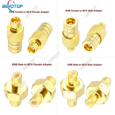 ┋ 2pcs/lot 4 Type SMB to MCX RF Adapter Connectors DBA Car Aerial Adapter MCX to SMB for DAB Car Aerial Radio Kenwood Gold Plated