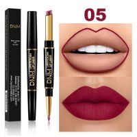 DNM 12 Colors 2 In 1 Lip Liner Lipstick Long-lasting Waterproof Matte Lip Liner Pen Moisturizing Lip Makeup Cosmetic TSLM1