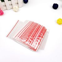 100pcs High Clear Small Plastic Gifts Jewelry Zip-lock Bag Reclosable Nail Powder Hardware Bracelets Beads Spice Trial Pouches