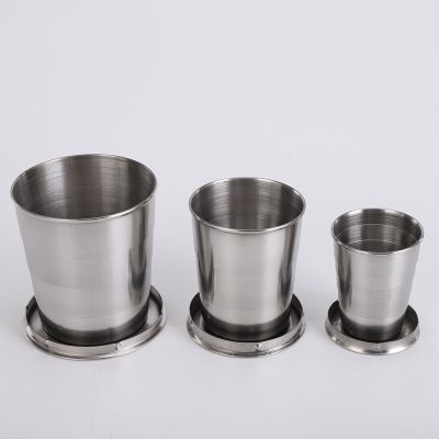 【CW】✟☌  Carry-On Outdoor Wine Glass Telescopic Cup Folding Teacup Large Small And Medium-Size