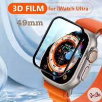 3D ฟิล์มสำหรับapplewatch ultra 49มม ฟิล์มกันรอยใช้งานเหมือนฟิล์มกระจก film smart watch ultra 49mm 3D