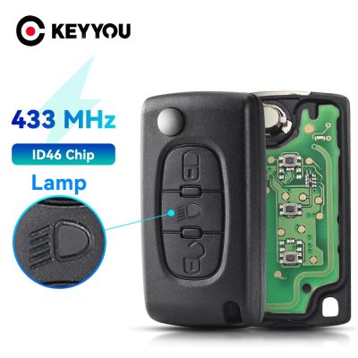 }{: -- “Keyyou For Citroen C5 X7 C2 C3 C4ปิกัสโซเบอลิงโกที่ยิ่งใหญ่ C6 C8 3ปุ่มไฟกุญแจรถยนต์รีโมท VA2/HCA 433Mhz ID46 CE0523 Ce0536