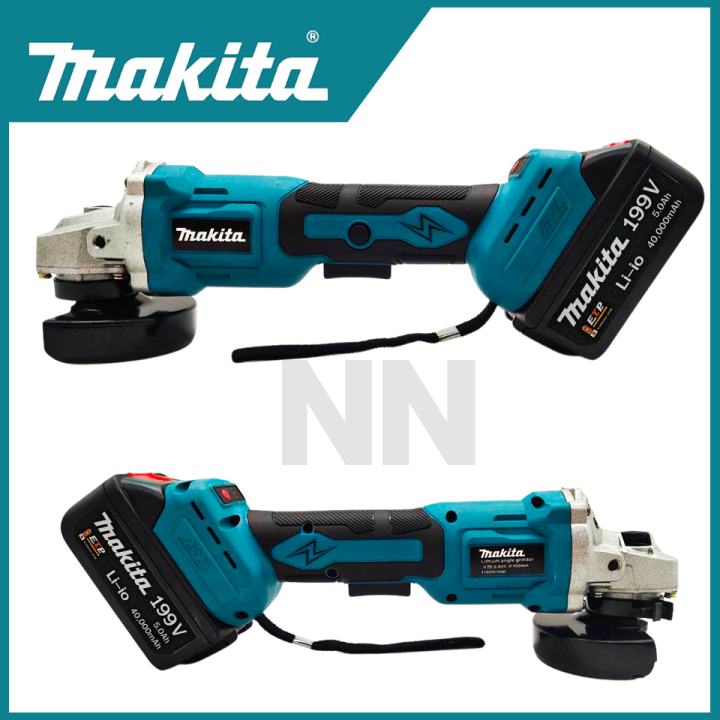 makita-เครื่องเจียร์ไร้สาย-199v-เครื่องเจียร์แบตเตอรี่-ขนาด-4-นิ้ว-แบตใหญ่-li-ion-2-ก้อน-ทนทานและประหยัดแบตเตอรี่กว่ารุ่นปกติ-aaa