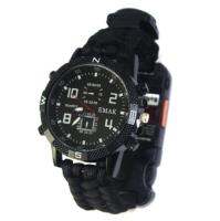 [HOT JJOZZZCXQDOU 575] Outdoor Survival Multi Function Watch ร่มเชือกกีฬานาฬิกา Survival Whistle ไฟฉายเลเซอร์นาฬิกาปีนเขากลางแจ้ง