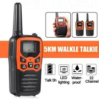 2pcs Mini Handheld Walkie Talkie Portable Radio High Power Vhf Handheld Two Way 22 Channel Radio Communicator Transceiver