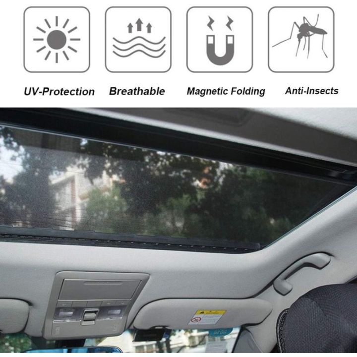 ซินซู-ม่านบังแดดซันรูฟรถยนต์ตาข่ายระบายอากาศได้ดีที่ครอบหลังคาป้องกัน-uv-จากแสงแดดซึมเร็ว