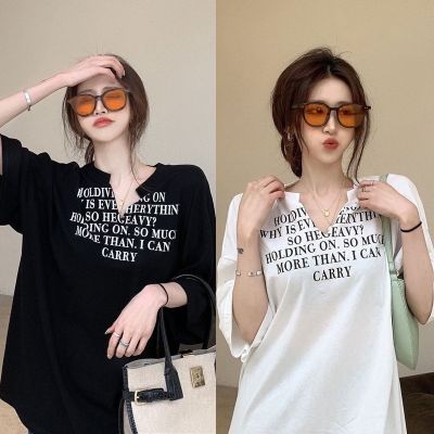 ✺✒☄ Dahong 💖 เสื้อแฟชั่นผู้หญิง oversize เสื้อสาวอวบ ทรงหลวม แฟชั่นฤดูร้อน xxl 2435