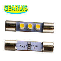 50X AC 8V Audio equipmen receiver Reading Light Festoon T6.3 C5W 29mm 31mm 3 SMD 3528 1210 LED 3SMD License plate light led bulb