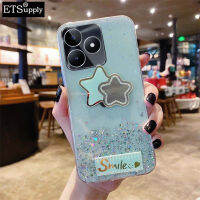 เคสโทรศัพท์ Realme C51 C53 ฝาครอบ เคสนิ่มแหวนขึ้นเงากระจกส่องสว่างกระจกส่องสว่างเต็มดวงด้านหลังเป็นเคสสำหรับ Realme C51 C53 เคสรูปดาวพระจันทร์หญิง