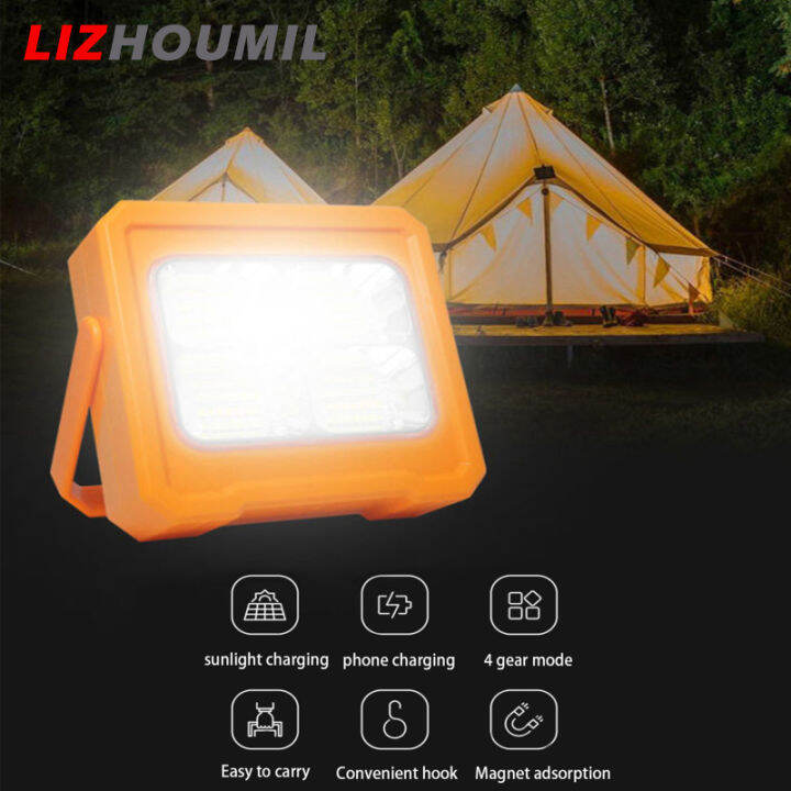 lizhoumil-ไฟฉายพลังงานแสงอาทิตย์แบบพกพา-ไฟ-led-ทำงาน6000mah-แบตเตอรี่-usb-ชาร์จได้ไฟฉายเต๊นท์แคมป์ปิ้งแบบกันน้ำกลางแจ้ง