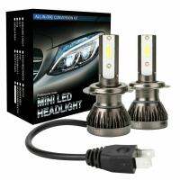 [ANYA Auto Parts] 2ชิ้นหลอดไฟไฟหน้ารถมอเตอร์ไซค์แบบ LED DC 9V-32V ข้อผิดพลาด H7ไฟหน้า Hi/Low Beam 20000LM เปลี่ยนสากลกันน้ำ