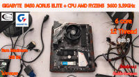 Mother board GIGABYTE B450 AORUS ELITE((CPU AMD RYZEN5 3600 3.5)) 6 Core 12 Thread (ต้องมีการ์ดจอแยกเพื่อออนภาพ)