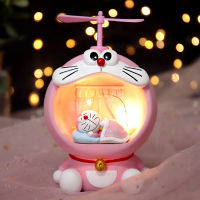 Stall Supply Gift Handicraft Decoration Cartoon Cute Blue Xiaoding Flying Vinyl Piggy Bank Light Ornamental Gifts