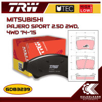 ผ้าเบรคหลัง TRW สำหรับ MITSUBISHI PAJERO SPORT 2.5D 2WD, 4WD 14-15 (GDB3239)