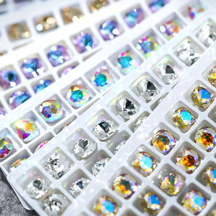 nail-art-decoration-rhinestones-high-quality-pointed-fat-square-transparent-crystal-glass-3d-trendy-fingernail-diy-accesories