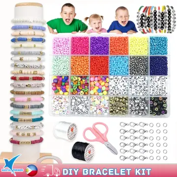 6615 Pcs Clay Beads Bracelet Making Kit,Beads for Jewelry Making Kit with  Flat Polymer Heishi Beads,Letter Beads,Evil Eye Beads,Elastic Strings and  Pendant Charms for Teen,Arts Crafts Gifts for Girls : Amazon.in: Home