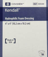 Kendall Copa Hydrophilic Foam Dressing - 4x4" Box of 10 - KND55544 BX