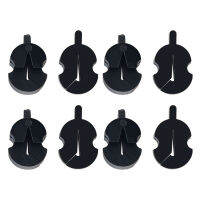 8ชิ้น/แพ็คไวโอลิน Silencer ไวโอลิน Mute ยาง Fiddle Practice Silencer เครื่องดนตรีอุปกรณ์เสริมสีดำผสมสี